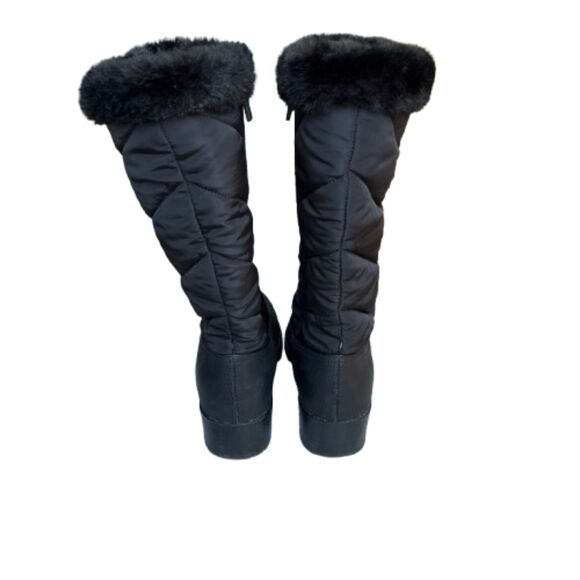 Trotters Womens Black Quilted Benji 3.0 Block Heel Boots Size 7M - Picture 7 of 7